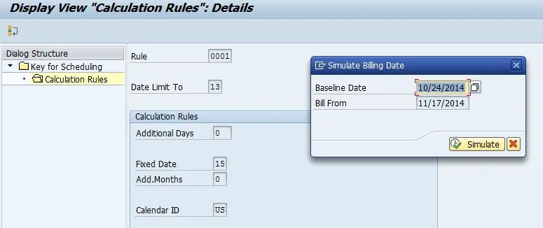 Rule 0001 : Baseline date in Next Month